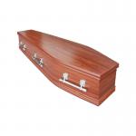 Customized Mahogany Wooden Coffins Polished Finish Understated Appearance for sale