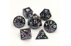 China Hand Polished Black RPG Dice Set Durable For Shadowrun And Pathfinder supplier