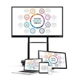 NTSC Touch Screen Interactive Whiteboard 400cd/M2 4K Lcd Tempered Panel 75 for sale