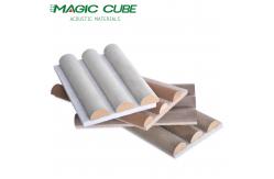 China Suede Wrapped Semi Circular MDF Acoustic Panels With Recycled Felt Backing supplier