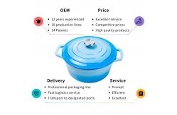 China OEM CAST IRON CASSEROLE TWO HANDLES ROUND CASSEROLE DISH WITH LID supplier