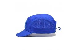 China Cotton Nylon Polyester 5 Panel Camper Hat With Medium Brim Length And Lining supplier