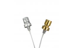 China Gold Perfume Pump Sprayer Nozzle Replacement 15 400 Aluminum 0.09ML With ferrule supplier