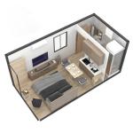 Eco Site Office Portable Building Modular Workers Dormitory Container Office With Toilet Flat Pack Container House for sale