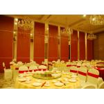 Red Fabric Plywood Single / Double Door Folding Partition Walls  BUNGE Standards for sale