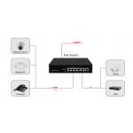 Factory price gigabit 4 port poe switch 65W with poe watchdog