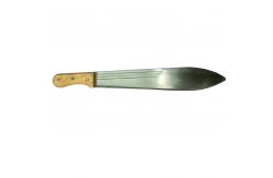 China 1.8mm Wooden Handle Modern Sugar Cane Knife OEM Silver Blade High Carbon supplier