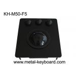 USB Port Black Metal Panel Industrial Trackball Mouse with 50MM Resin Ball for sale