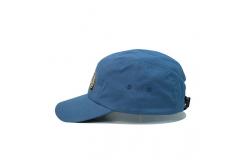 China Twill 5 Panel Camper Hat With Screen Printed Nylon Webbing supplier