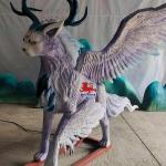 Weather Resistance Amusement Park Animatronics  Chinese Ancient Animals Baize