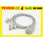 Nihon Kohden BR-903P ECG /EKG Cable compatible with 4155A11-6NUA 3 leads Clip IEC for sale