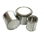 ISO Round Metal Container With Lid 0.21mm 4 Litre Empty Paint Tins
