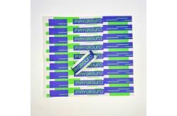 China Custom Logo Printing Tyvek Paper Wristbands with Adjustable and Snap Closure supplier