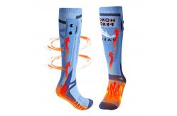 China Large Capacity Battery Electric Heated Socks 22 Hours Heating Time Hiking Warm Socks supplier