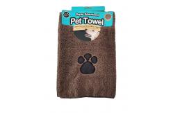 China Quick Dry Microfiber Super Absorbent Dog Bath Towel With Paw  Embroidery supplier