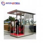 Outdoor Movable Security Guard Booth Stainless Steel Waterproof for sale