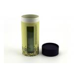 Opening Rolled Edge Print Paper Tube Packaging with Transaparent Window for sale