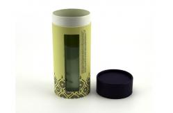 China Opening Rolled Edge Print Paper Tube Packaging with Transaparent Window supplier