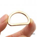 25mm Metal D Ring Shiny Flat D Ring Corrosion Resistant For Bag Making for sale