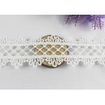 Scalloped Water Soluble Lace Trim By The Yard , White Scalloped Edge Lace Ribbon for sale