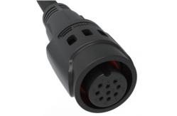 China M19 Connector 9pin Black 5A Solder Overmolded Aluminum Alloy Shell Nylon IP67 supplier