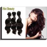 Malaysian Virgin Human Hair Extensions Body Wave Natural Black , Soft Bundles for sale