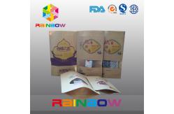 China Stand Up Simple Brown Kraft Paper Snack Bag With Clear Window supplier