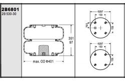 China W01-358-6801 Air Spring 21-2 Industrial Air Spring Contitech Hendrickson S2734 supplier