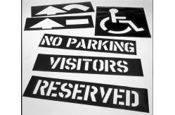 China Custom Printed Wheelchair Stencil PVC Stencil Black Handicap Paint Stencils supplier