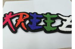 China Towel Heat melting Embroidered Sew On Labels Garment Washable Patches supplier