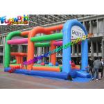 18OZ  Adult Inflatable Wipeout Sport Game , Wipe Out Obstacle Coure For Outdoor for sale