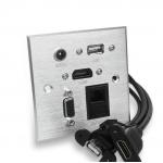 10A Under Table Power Socket /  Aluminum Alloy Multimedia Information Panel