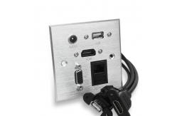 China 10A Under Table Power Socket /  Aluminum Alloy Multimedia Information Panel supplier