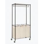 Rolling Garment Home Wire Shelving , Wire Laundry Shelf With Changeable Fabric Baskets for sale