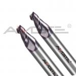 0.4μm 2 Flute End Mills Solid Carbide Taper End Mill Customized With TiAlN Coating for sale