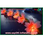 White Lily Flower Chain Outdoor Inflatable Decorations Oxford Cloth For Wedding for sale
