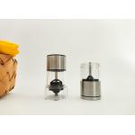 Adjustable Stainless Steel Manual Pepper And Salt Grinder Clear Acrylic Food Seasoning Storage Mill for sale