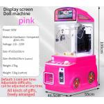 Mini Arcade Mini Claw Machine Pink With Display Screen Coin-operated Toy Vending Machine for sale