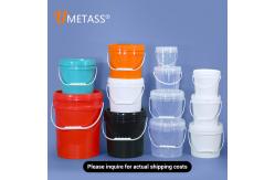 China Polypropylene Black Moulding Plastics Container Bucket Pail With Handle Lid 1-50L supplier