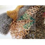 Corridor Partition Ring Mesh Curtain Electroplated Colors Finished Staircases Isolation Screen for sale