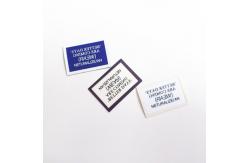 China Matt / Shiny Surface Screen Printed Label Washable For Fabric supplier