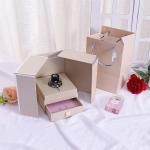 Magic Cube Drawer Gift Packaging Box Design Double Door With Ribbon High Grade for sale