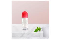 China 50ml Glass Roll On Deodorant Bottles Plastic Refillable Rollerball Perfume supplier