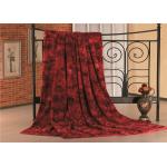 Pattern Brushed Throw Plush Fur Blanket Dry Clean Medium Warmth Durable Fabric for sale