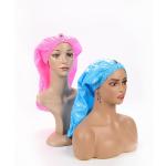 Women'S Waterproof PVC Shower Cap Bonnets 22.5 Long For Curly Hair for sale