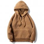 Winter Wool Cashmere Unisex Plain Hoodies Men'S Casual Hoodie for sale