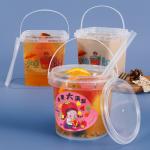 Water ISO9001SGS Certified Empty Plastic Bucket for Fruit Yogurt Milk Tea Packaging for sale