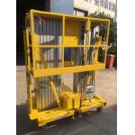 10m Portable Aerial Work Platform Manual Pull Mobile Double Mast CE Approval for sale