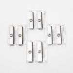 Plastic 11.4mm 2 Hole Pencil Sharpener Transparent for sale