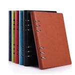 Custom Black A5 Leather Notebook Printing 96 Sheets For Promotion for sale